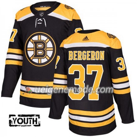 Kinder Eishockey Boston Bruins Trikot Patrice Bergeron 37 Adidas 2017-2018 Schwarz Authentic